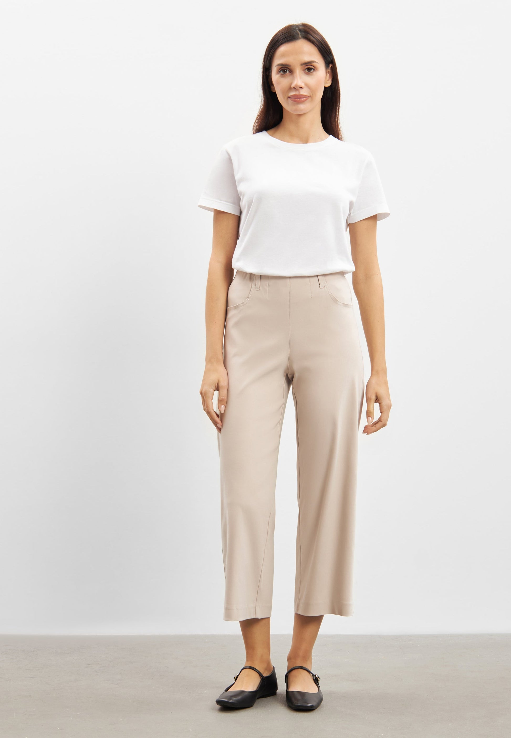 LAURIE  Donna Loose Crop Trousers LOOSE 25000 Grey Sand