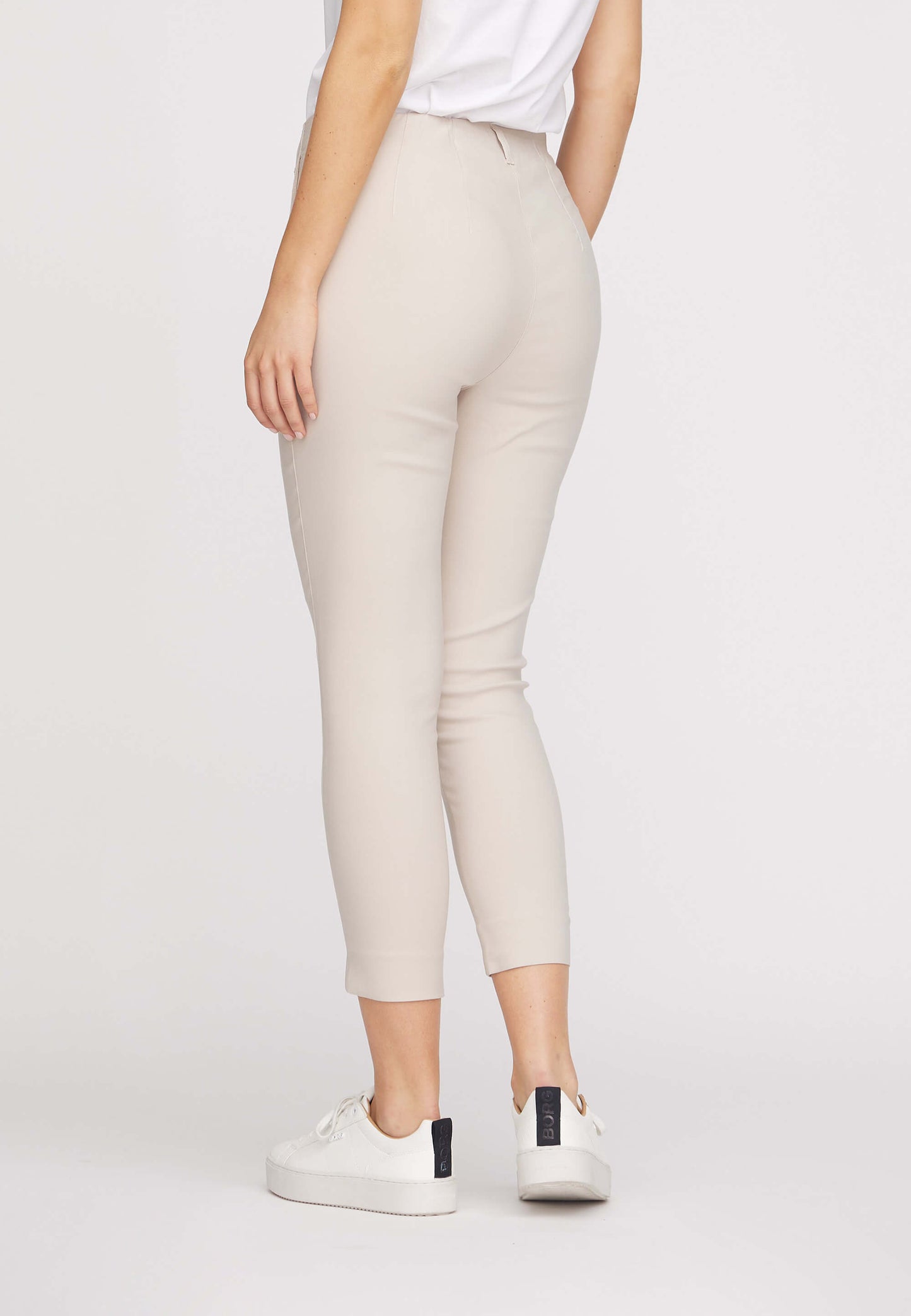 Elizabeth Slim Crop - Grey Sand