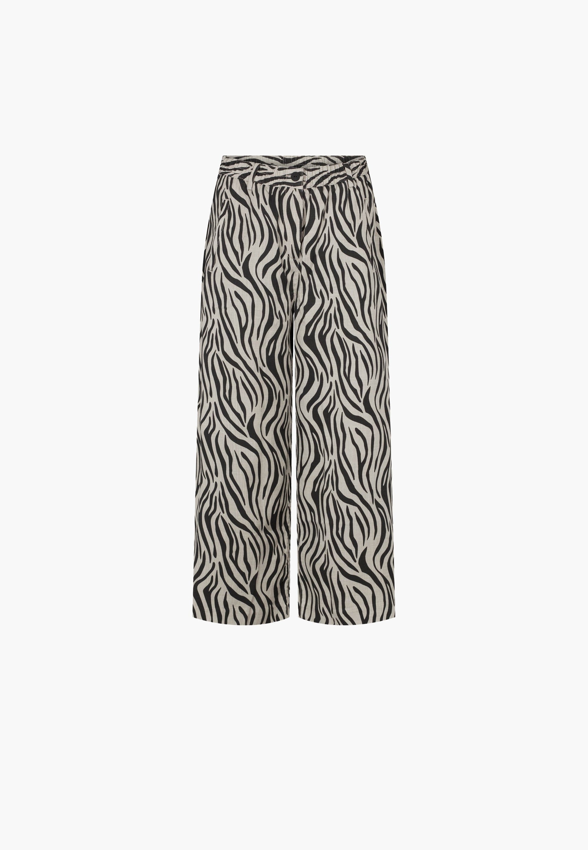 LAURIE  Hilde Loose Crop Trousers LOOSE 25010 Grey Sand Print