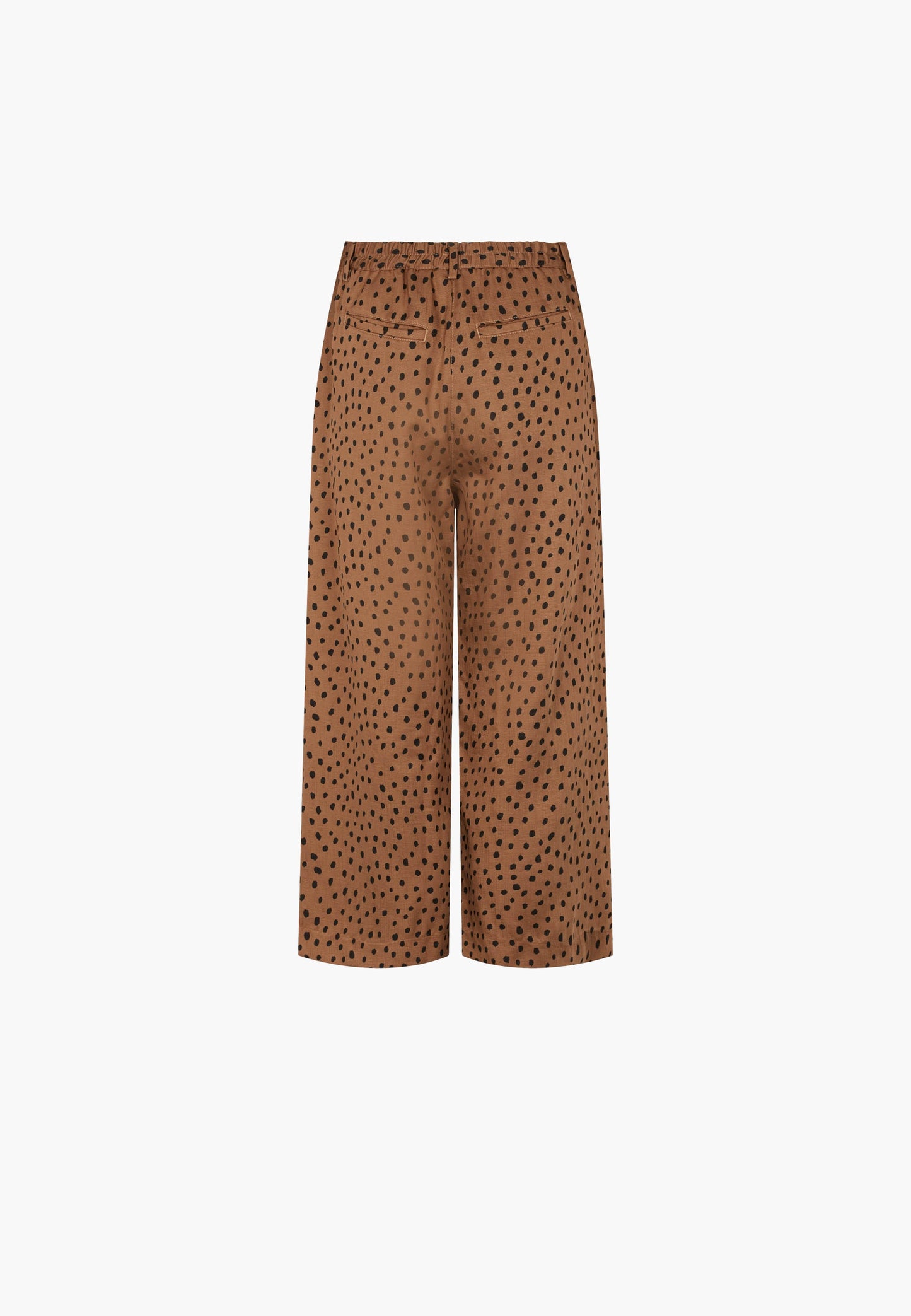 Hilde Loose Crop - Camel Print