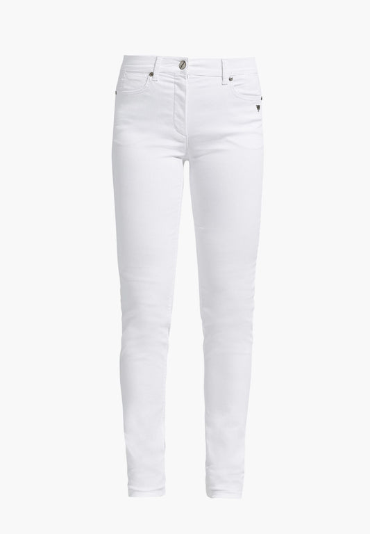 LAURIE  Laura Slim - Medium Length Trousers SLIM 10100 White