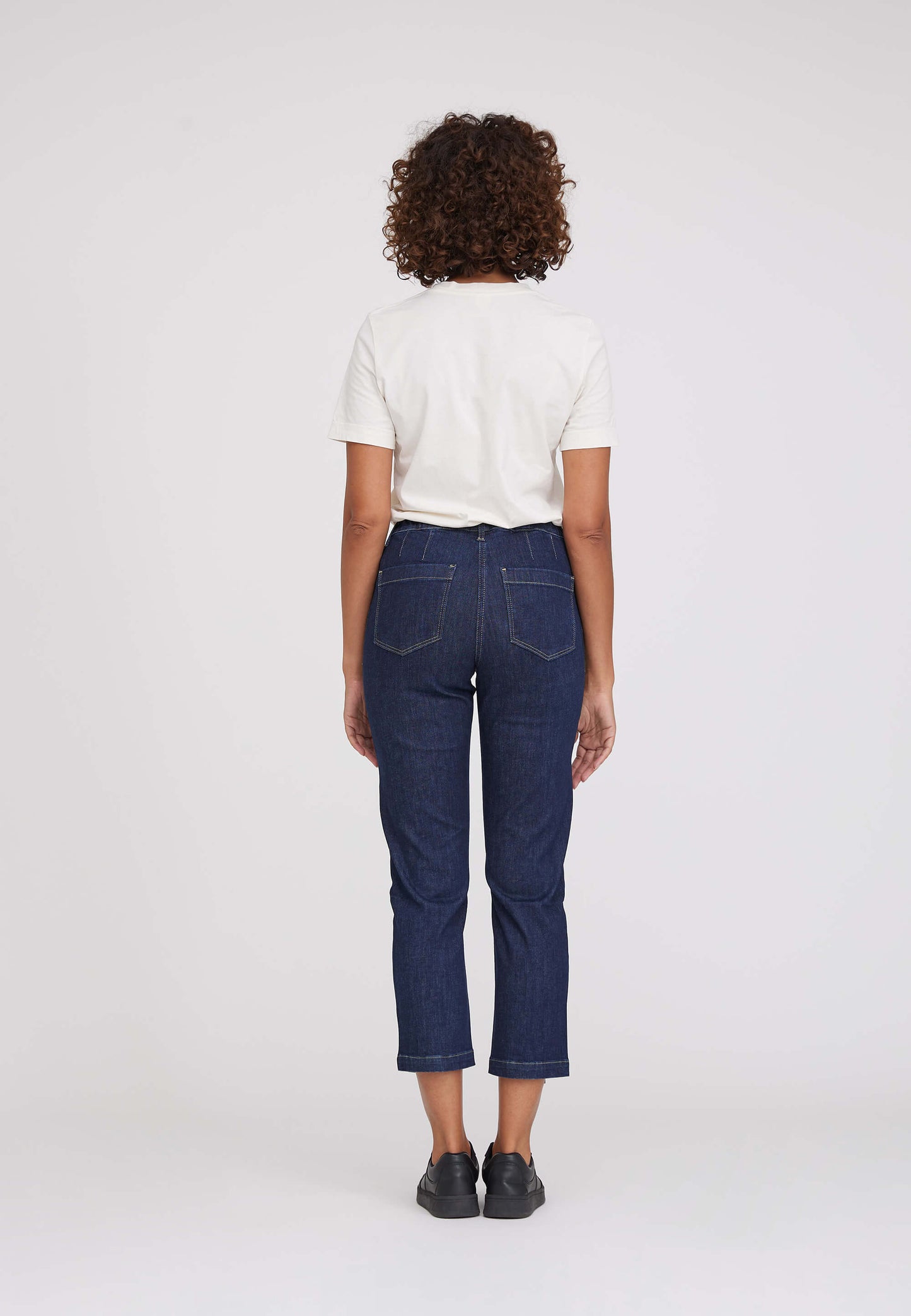 Piper Regular Crop - Dark Blue Denim