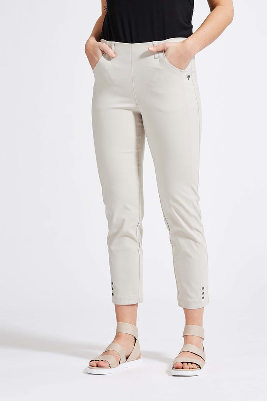 LAURIE  Rose Regular Crop Trousers REGULAR 25137 Grey Sand