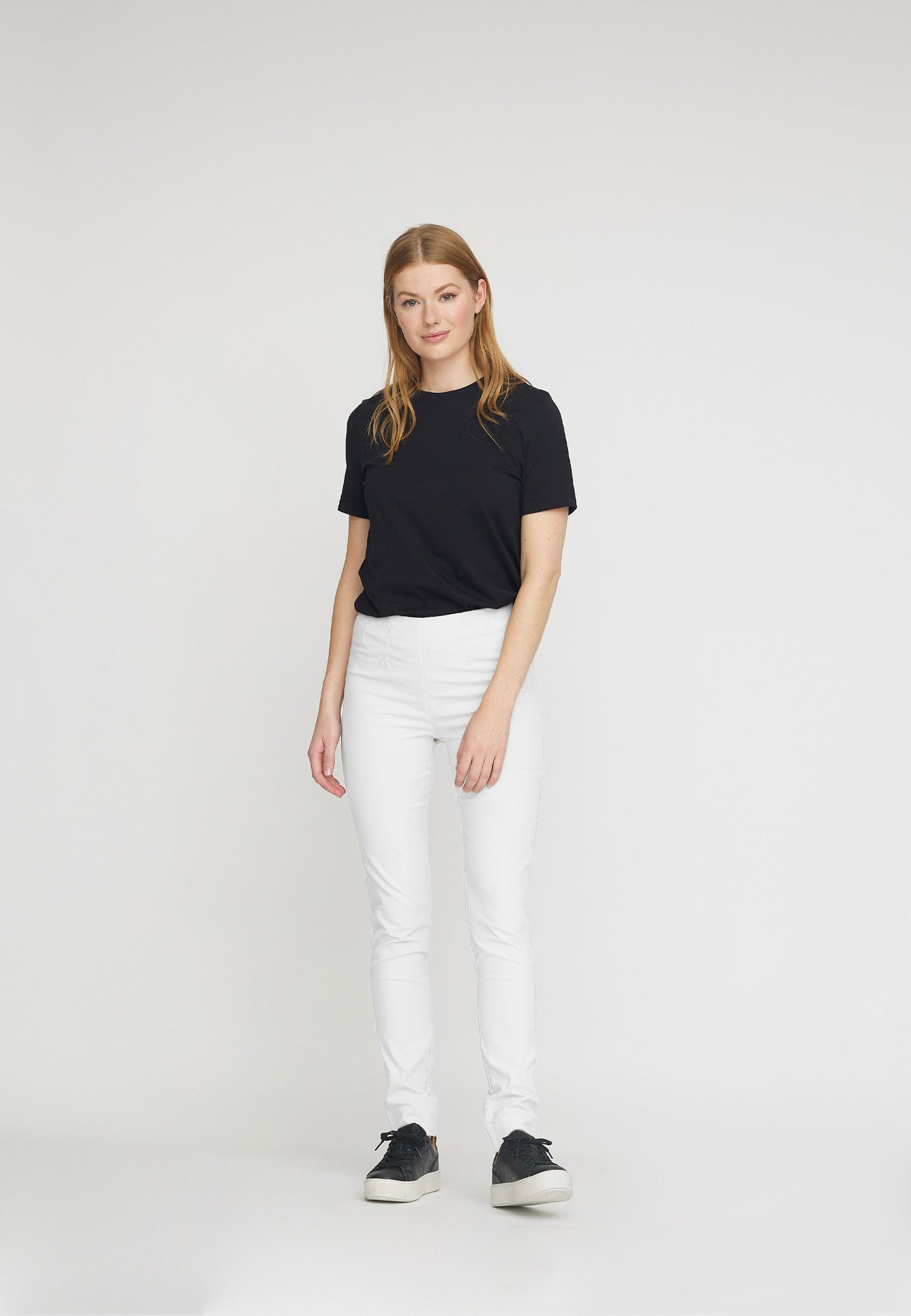 LAURIE  Vicky Slim - Medium Length Trousers SLIM 10970 White